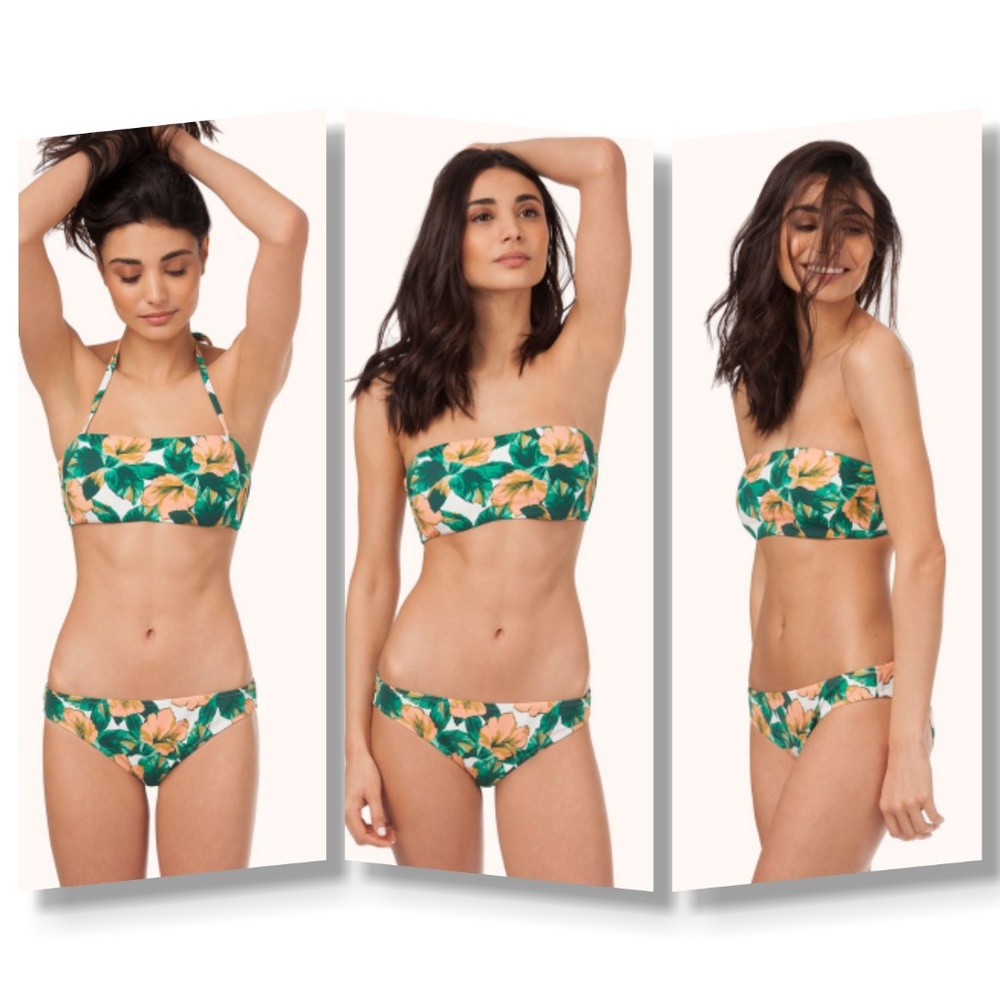 SALE LIVELY Bandeuo bikini top only Havana Print L
